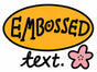 Embossed Text - Home